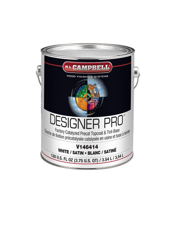 DESIGNER PRO™ Factory Catalyzed Pre-Cat Topcoat & Tint-Base - White
